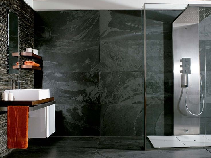 Lava stone Moscow Sesame Black for a bathroom